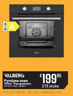 Electro Depot Pyrolyse oven - 8 programma’s MFO 70 P K 302C aanbieding