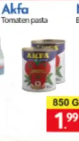 Tanger Markt Akfa tomaten pasta aanbieding