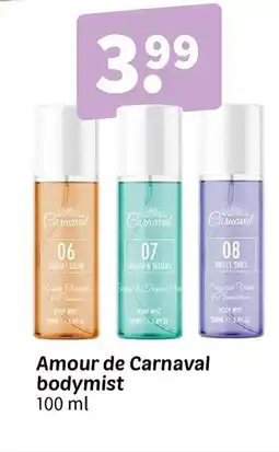 Wibra Amour de carnaval bodymist aanbieding