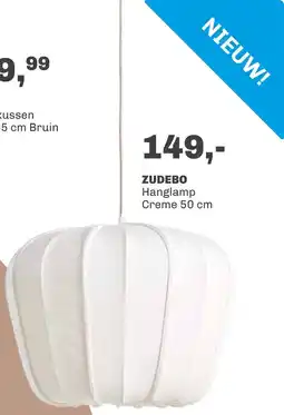 Trendhopper Zudebo hanglamp creme aanbieding