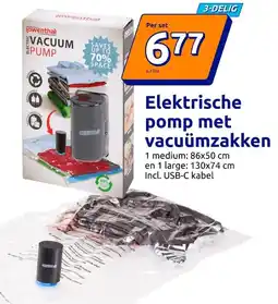 Action Elektrische pomp met vacuümzakken aanbieding