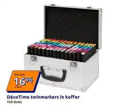Action DécoTime twinmarkers in koffer aanbieding
