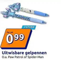Action Uitwisbare gelpennen aanbieding