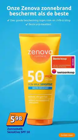 Action Zonnemelk Sensitive SPF 50 aanbieding