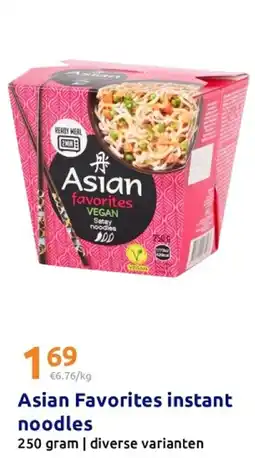 Action Asian Favorites instant noodles aanbieding
