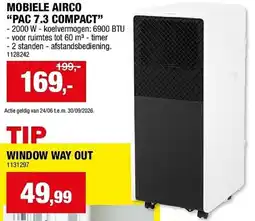 Hubo Mobiele airco PAC 7.3 COMPACT aanbieding