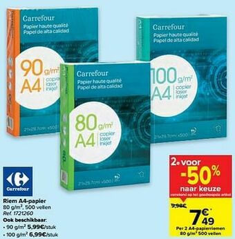 Carrefour Riem a4-papier aanbieding