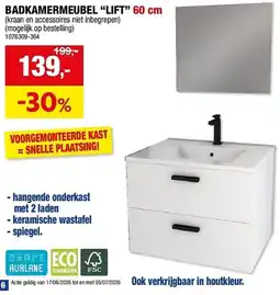 Hubo Badkamermeubel lift aanbieding