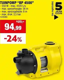 Hubo Tuinpomp BP 4500 aanbieding