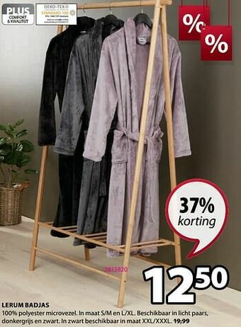 Jysk Lerum badjas aanbieding