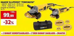 Hubo Powerplus haakse slijperset POWX06250 aanbieding