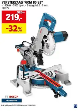 Hubo Bosch verstekzaag GCM 80 SJ aanbieding