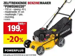 Hubo Powerplus zelftrekkende benzinemaaier POWEG60220 aanbieding