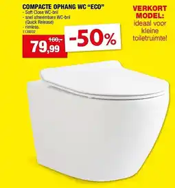 Hubo Compacte ophang WC eco aanbieding