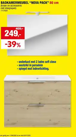 Hubo BADKAMERMEUBEL “NOVA PACK” 80 cm aanbieding
