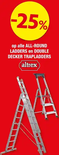 Hubo op alle ALL-ROUND LADDERS en DOUBLE DECKER TRAPLADDERS aanbieding