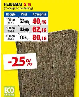 Hubo HEIDEMAT 5 m aanbieding