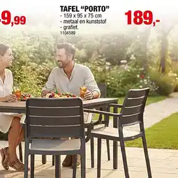Hubo TAFEL “PORTO” aanbieding
