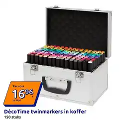 Action Déco Time twinmarkers in koffer aanbieding