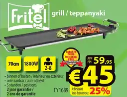 ElectroStock Fritel grill teppanyaki TY1689 aanbieding