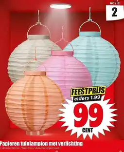 Dirk NL Papieren tuinlampion met verlichting aanbieding