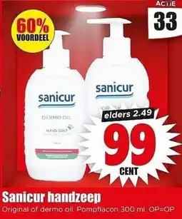 Dirk NL Sanicur handzeep aanbieding