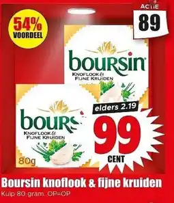 Dirk NL Boursin knoflook & fijne kruiden aanbieding