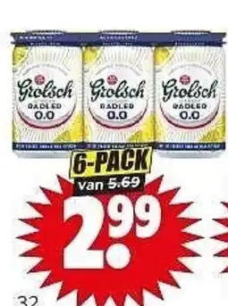 Dirk NL Grolsch radler 0.0 aanbieding