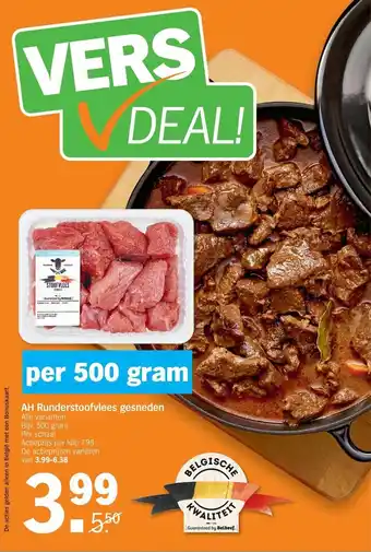 Albert Heijn AH Runderstoofvlees gesneden aanbieding
