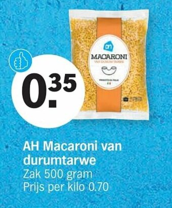 Albert Heijn AH Macaroni van durumtarwe aanbieding
