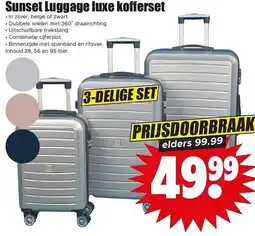 Dirk NL Sunset luggage luxe kofferset aanbieding