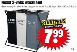 Dirk NL Nexxt 3-vaks wasmand aanbieding