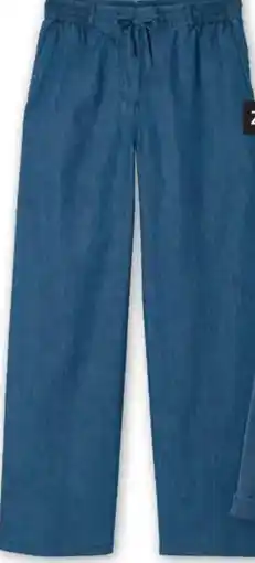 Damart B. wijde broek in chambray aanbieding