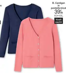 Damart Cardigan in fijn pointelle-tri- cot aanbieding