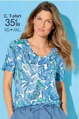 Damart T-shirt in getextureerd tricot aanbieding