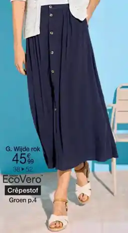 Damart Rok met doorknoopsluiting in crêpestof, zuivere viscose aanbieding