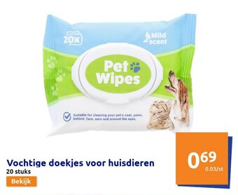 Vochtige doekjes voor huisdieren