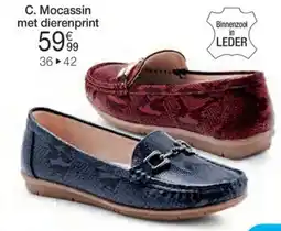 Damart Mocassin met dierenprint aanbieding