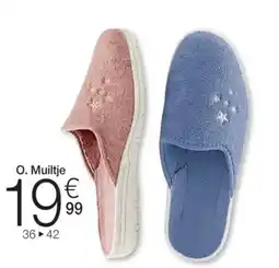 Damart Muiltje in badstof aanbieding