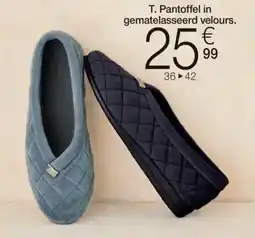 Damart Pantoffel in gematelasseerd velours aanbieding