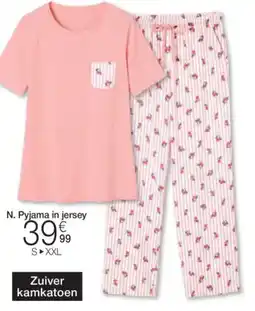 Damart Pyjama in jersey, zuiver kamkatoen aanbieding