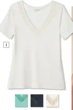 Damart T-shirt met kant aan de hals aanbieding
