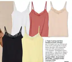 Damart J. Topje in jersey met fijne bandjes en kant, Climatyl, aanbieding