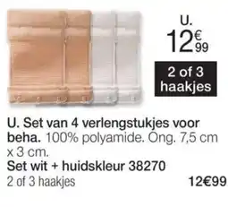 Damart Set van 4 verlengstukjes voor beha aanbieding