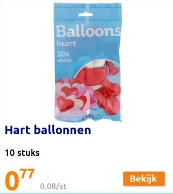 Action Hart ballonnen aanbieding