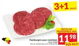 Intermarché Hamburgers puur rundvlees aanbieding