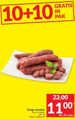 Intermarché Droge worsten aanbieding