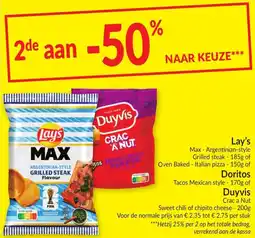 Intermarché Lay's, doritos & duyvis aanbieding
