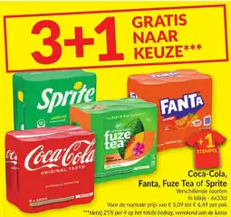 Intermarché Coca-cola, fanta, fuze tea of sprite aanbieding