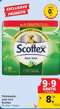 Hyper Carrefour Toiletpapier alo vera scottex aanbieding